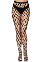 Load image into Gallery viewer, Leg Avenue Rhinestone Jumbo Pothole Net Tights - Black - One Size