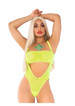Load image into Gallery viewer, Leg Avenue Rhinestone Mesh Bandeau and Suspender Bodysuit