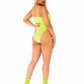 Leg Avenue Rhinestone Mesh Bandeau and Suspender Bodysuit