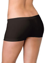 Load image into Gallery viewer, Leg Avenue Seamless Boyshorts - Black - One Size
