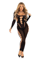 Load image into Gallery viewer, Leg Avenue Seamless Opaque Cut-Out Footless Bodystocking
