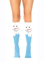 Load image into Gallery viewer, Leg Avenue Snow Man Knee High Socks - Multicolor - One Size