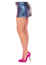 Load image into Gallery viewer, Leg Avenue Spandex Diamond Panty Hose - Magenta - One Size
