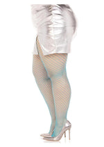 Load image into Gallery viewer, Leg Avenue Spandex Industrial Net Tights - 1x-2x - Neon Blue

