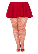 Load image into Gallery viewer, Leg Avenue Spandex Industrial Net Tights - 1x-2x - Red
