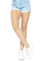 Load image into Gallery viewer, Leg Avenue Spandex Industrial Net Tights - White - One Size
