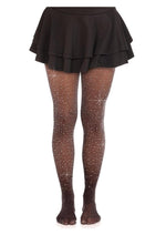 Load image into Gallery viewer, Leg Avenue Spandex Lurex Rhinestone Tights - Black/Silver - One Size
