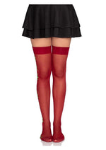 Load image into Gallery viewer, Leg Avenue Spandex Sheer Thigh Highs with Embroidered Rose Side Detail
