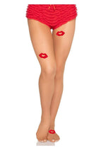 Load image into Gallery viewer, Leg Avenue Spandex Sheer Tights with Embroidered Kiss Accents
