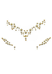Leg Avenue Star Sign Face Jewels Sticker - Gold