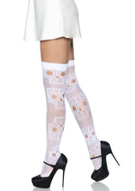 Load image into Gallery viewer, Leg Avenue Sugar Skull Net Thigh Highs

