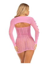 Load image into Gallery viewer, Leg Avenue Sweetheart Striped Tube Dress and Matching Shrug with Keyhole and Mini Bow Detail