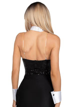 Load image into Gallery viewer, Leg Avenue Tuxedo Kit Includes Bow Tie Collar and Cuffs - Black/White - 2 Piece

