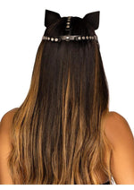 Load image into Gallery viewer, Leg Avenue Vegan Leather Studded Cat Mask
