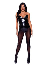 Load image into Gallery viewer, Leg Avenue Vinyl Boned Bodysuit

