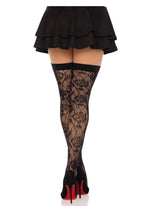 Load image into Gallery viewer, Leg Avenue Wild Rose Net Thigh Highs
