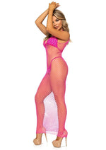 Load image into Gallery viewer, Leg Avenue Woven Twist Net Backless Maxi Dress