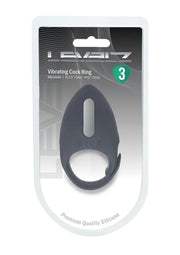 Levelz Adjustable Vibrating Silicone Rechargeable Cock Ring - Black