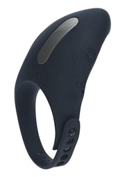 Levelz Adjustable Vibrating Silicone Rechargeable Cock Ring - Black