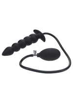 Load image into Gallery viewer, Levelz Beaded Inflatable Silicone Anal Plug - Black