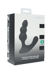 Levelz Beaded Vibrating Silicone Rechargeable Prostate Stimulator - Black