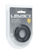 Load image into Gallery viewer, Levelz Classic Grooved Silicone Cock and Ball Ring - Black
