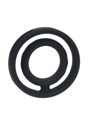 Levelz Classic Grooved Silicone Cock and Ball Ring - Black