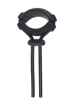 Load image into Gallery viewer, Levelz Detachable Wide Adjustable Silicone Lasso Cock Ring - Black - 5mm