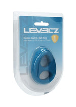 Load image into Gallery viewer, Levelz Double Liquid Silicone Cock and Ball Ring - Teal