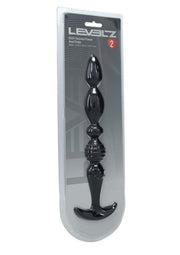 Levelz Multi Textured Silicone Flared Anal Probe - Black