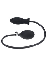 Load image into Gallery viewer, Levelz Ribbed Inflatable Silicone Anal Plug - Black
