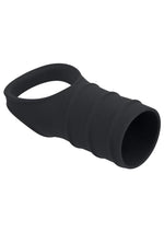 Load image into Gallery viewer, Levelz Silicone Cock Ring and Ribbed Sleeve - Black
