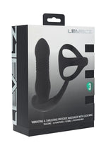 Load image into Gallery viewer, Levelz Vibrating and Thrusting Silicone Rechargeable Prostate Massager with Tri O Cock Ring - Black
