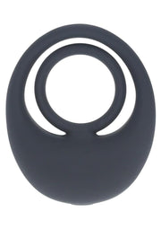Levelz Vibrating Liquid Silicone Rechargeable Cock and Ball Ring - Black