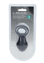 Load image into Gallery viewer, Levelz Vibrating Silicone Rechargeable Cock and Ball Ring with Winged Stimulator - Black
