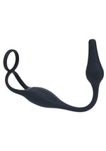 Load image into Gallery viewer, Levelz Vibrating Silicone Rechargeable Prostate Stimulator with Cock and Ball Ring - Black
