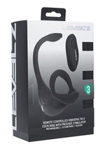 Load image into Gallery viewer, Levelz Vibrating Silicone Rechargeable Tri O Cock Ring with Prostate Stimulator and Remote Control - Black
