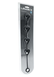 Levelz Waterdrop Silicone Anal Balls - Black - Large - 40mm