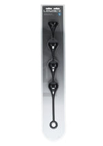Load image into Gallery viewer, Levelz Waterdrop Silicone Anal Balls - Black - XLarge - 50mm
