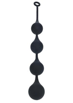Load image into Gallery viewer, Levelz Waterdrop Silicone Anal Balls - Black - XXLarge - 60mm
