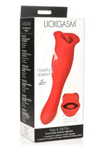 Load image into Gallery viewer, Lickgasm Kiss and Tell Pro Dual-Ended Kissing Rechargeable Silicone Vibrator - Red
