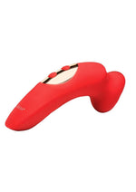 Load image into Gallery viewer, Lickgasm Plump Rechargeable Silicone Kiss Sucking and Vibrating Clitoral Stimulator - Red