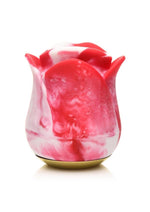 Load image into Gallery viewer, Lickgasm Sweet Kiss Kissing and Vibrating Rechargeable Silicone Clitoral Stimulator - Red/White Swirl - Red/White