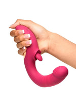 Load image into Gallery viewer, Lickgasm Tease and Please Rechargeable Silicone Thrusting Andamp; Licking Vibrator