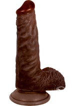 Load image into Gallery viewer, Lifelikes Black Duke Dildo - Chocolate - 7in
