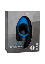 Load image into Gallery viewer, Link Up Remote Max Rechargeable Silicone Dual Stimulating Cock Ring with Remote Control - Black/Blue
