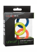 Load image into Gallery viewer, Link Up Ultra Soft Climax Silicone Cock Ring - Assorted Colors - 3 Pieces/Set
