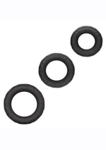 Load image into Gallery viewer, Link Up Ultra Soft Supreme Set Silicone Cock Rings - Black - Set Of 3
