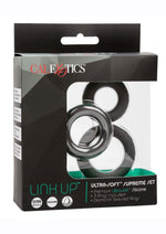 Load image into Gallery viewer, Link Up Ultra Soft Supreme Set Silicone Cock Rings - Black - Set Of 3
