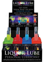 Load image into Gallery viewer, Liquor Lube Water Based Flavored Personal Lubricant Assorted Flavors - 16 Each Per Display
